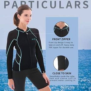 GoldFin Women's Neoprene Wetsuit Jacket Top Long Sleeve - Size XXXL 2mm